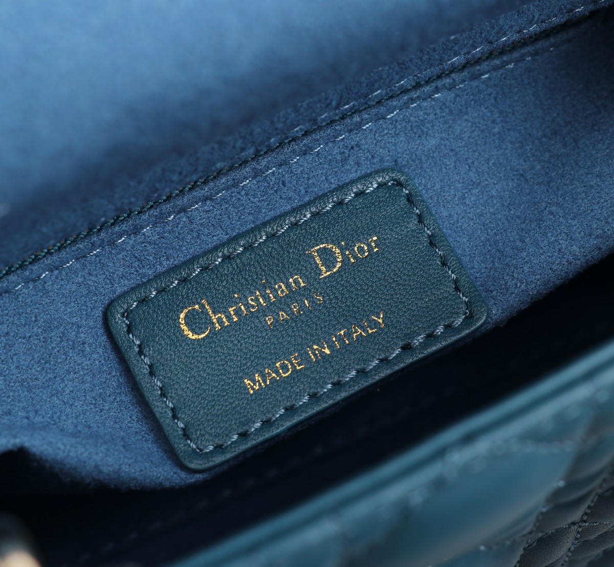 Mini Lady Dior Bag Dark Blue Cannage Lambskin